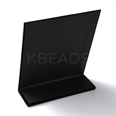Wood Covered with Velvet Slant Back Earrings Display Stands NDIS-Q027-01C-1
