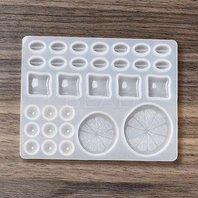 DIY Lemon Slice & Ice Block & Coffee Bean Filling Silicone Molds X-DIY-E052-03-1