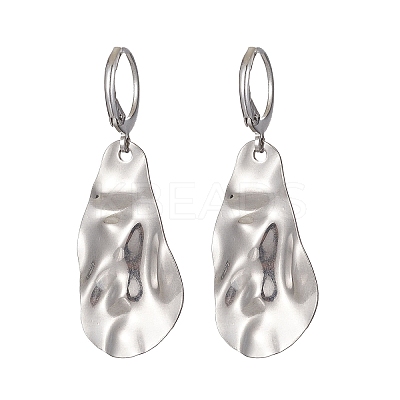 Tarnish Resistant 5 Pair 5 Style 201 Stainless Steel Dangle Hoop Earrings with 304 Stainless Steel Pins EJEW-JE05410-1