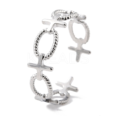 Tarnish Resistant 304 Stainless Steel Finger Rings RJEW-L102-09P-1