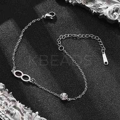 201 Stainless Steel Cable Chain Bracelets BJEW-H205-01C-P-1
