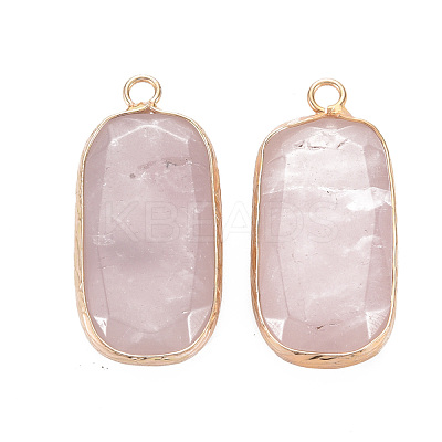 Natural Rose Quartz Pendants G-S359-292D-1