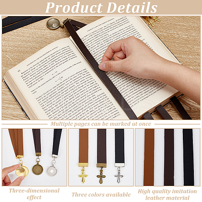 Imitation Leather Bookmarks AJEW-FG00010-1
