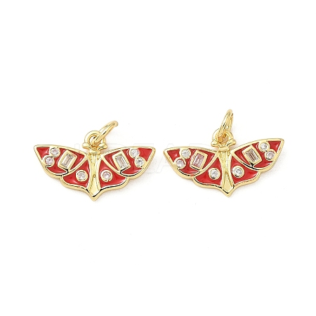 Brass Micro Pave Cubic Zirconia Pendants KK-S338-14G-1
