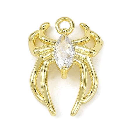 Brass Pave Clear Cubic Zirconia Pendants LS-KK-L238-02G-1