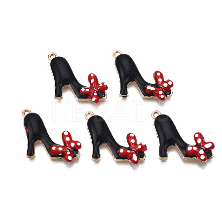 Rack Plating Alloy Enamel Pendants LS-ENAM-T011-131B-1