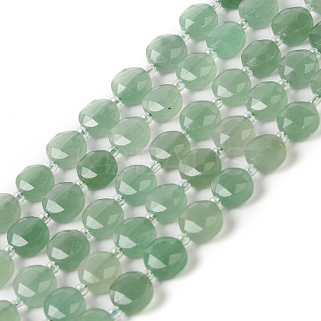 Natural Green Aventurine Bead Strands G-C116-A02-01-1