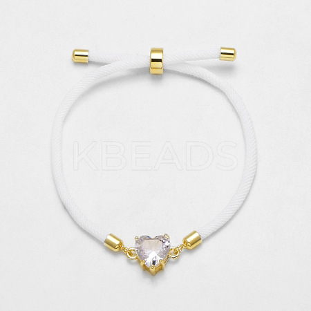 Adjustable Cotton Cord Slider Bracelets WGB6805-01-1