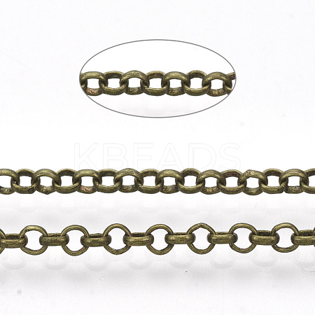 Soldered Brass Coated Iron Rolo Chains CH-S125-08B-AB-1