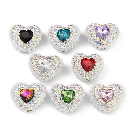 Polymer Clay Glass Rhinestone Beads CLAY-NH0001-13-1