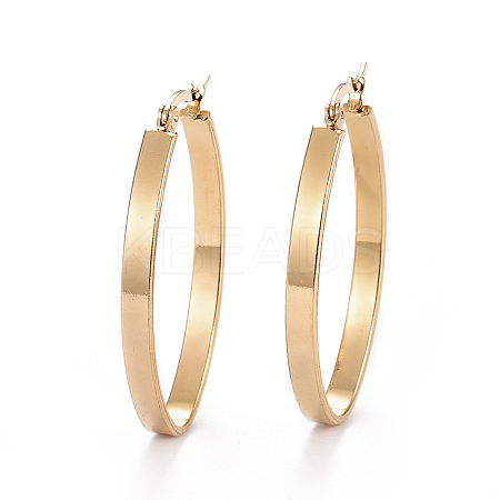 304 Stainless Steel Hoop Earrings EJEW-L232-003A-G-1