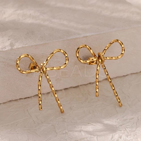 304 Stainless Steel Stud Earrrings EJEW-U065-01B-G-1
