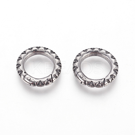 304 Stainless Steel Spring Gate Rings STAS-O114-089A-AS-1