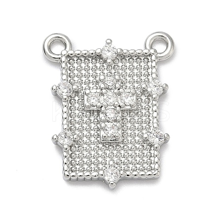 Brass Micro Pave Cubic Zirconia Pendants KK-C156-26P-1