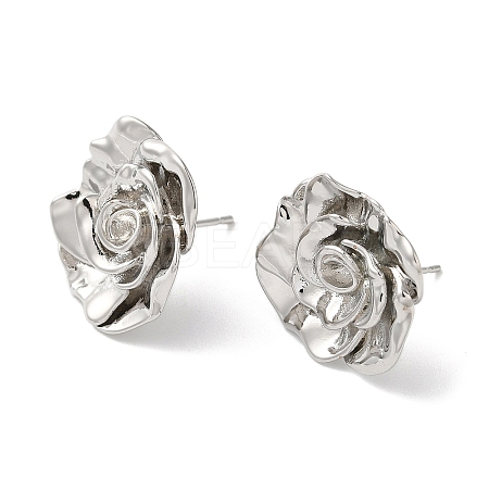 Rack Plating Brass Stud Earrings EJEW-U012-02P-1