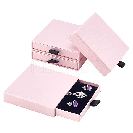 Cardboard Jewelry Set Drawer Boxes CON-WH0099-76D-1