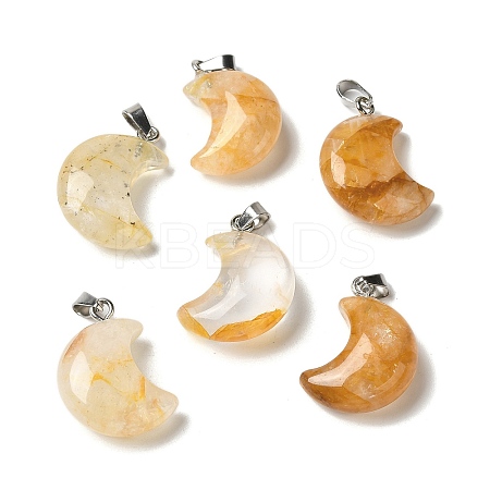 Natural Yellow Hematoid Quartz Pendants G-H035-01P-04-1