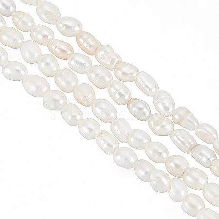 2 Strands Natural Cultured Freshwater Pearl Beads Strands PEAR-HY0001-08-1