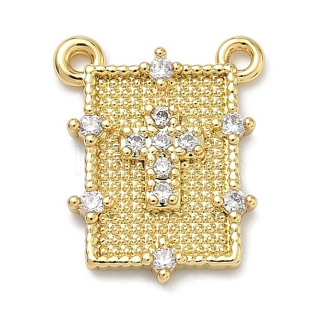 Brass Micro Pave Cubic Zirconia Pendants KK-C156-26G-1