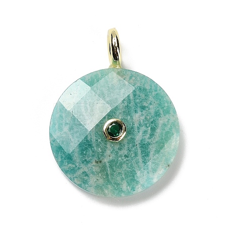 Natural Amazonite Faceted Pendants G-A287-02G-05-1