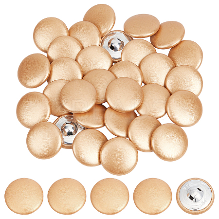 30Pcs Imitation Leather Snap Bottons BUTT-NB0001-90B-1