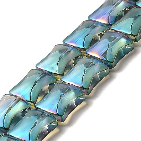 Electroplate Glass Beads Strands EGLA-H103-FR02-1