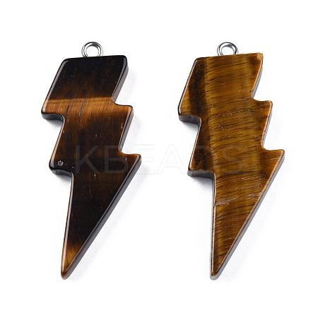 Natural Tiger Eye Pendants G-N332-53-A11-1
