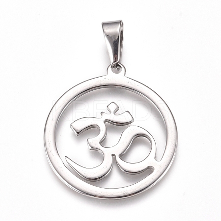 Non-Tarnish Yoga 304 Stainless Steel Pendants X-STAS-I135-24P-1