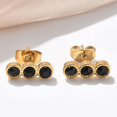 304 Stainless Steel Stud Earrings EJEW-F361-01G-1
