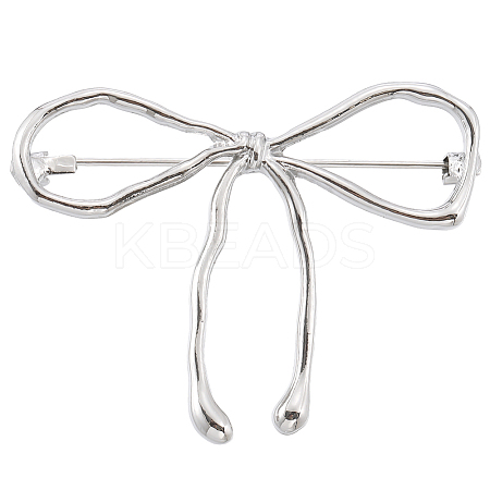 Bowknot Alloy Brooches for Women JEWB-WH20003-09P-1