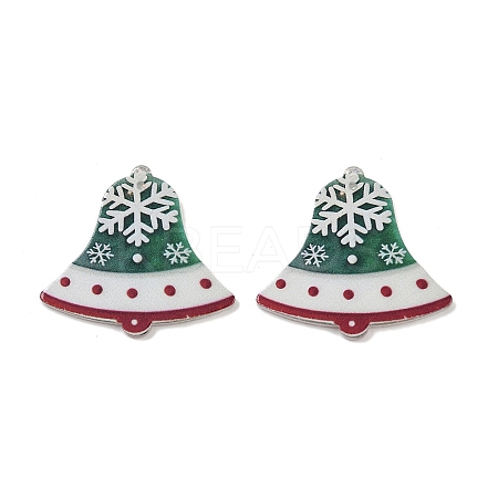 Christmas Themes Opaque Printed Acrylic Pendants LS-OACR-B037-01-1