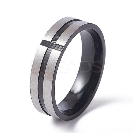 201 Stainless Steel Plain Band Rings RJEW-TAC0002-006C-BP-1