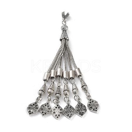 Tibetan Style Alloy Curb Chain Tassel Big Pendants LS-FIND-K013-01AS-09-1