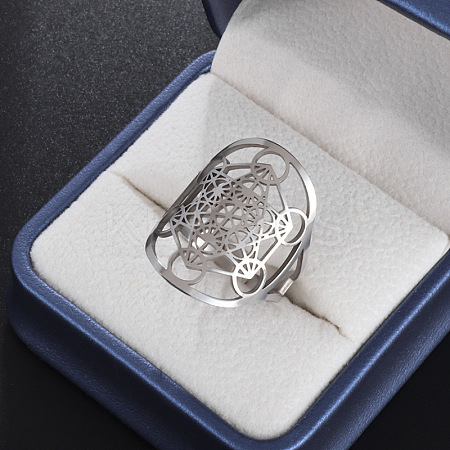 Irish Kate Knot 304 Stainless Steel Hollow Cuff Rings FS-WG925D4-01-1