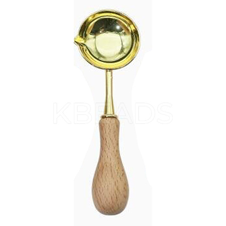 Brass Wax Sticks Melting Spoon AJEW-WH0241-57E-1