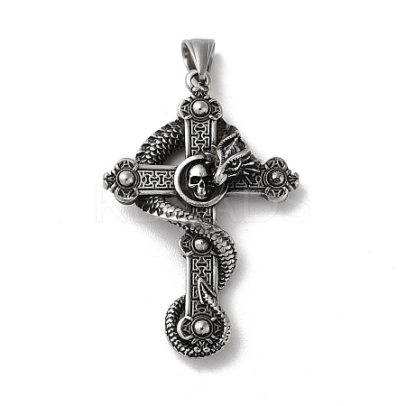 304 Stainless Steel Big Pendants STAS-L223-10AS-1