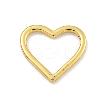 Heart Rack Plating Brass Pendants KK-C074-14G-1
