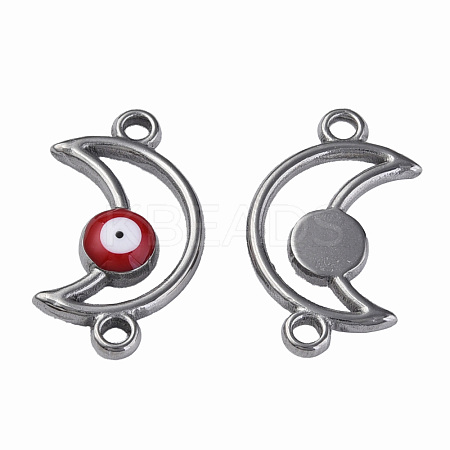 304 Stainless Steel Enamel Connector Charms STAS-N087-61-01P-1