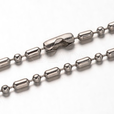 Non-Tarnish 304 Stainless Steel Ball Chains Necklaces NJEW-O066-21-1