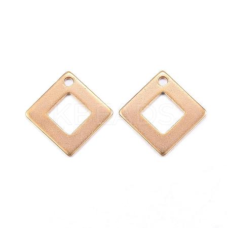 Ion Plating(IP) 304 Stainless Steel Charms STAS-G127-07G-1