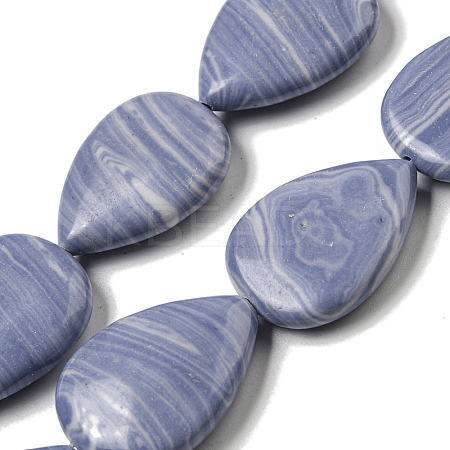 Synthetic Blue Lace Agate Beads Strands G-B071-G02-01-1