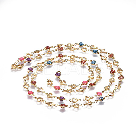 304 Stainless Steel Enamel Chains CHS-P006-09G-1