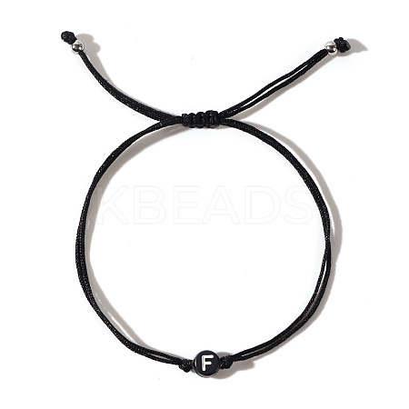 Stylish Minimalist Steel Bead Round Alphabet Double Rope Men's Bracelet GX4208-6-1
