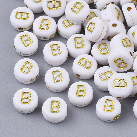 Plating Acrylic Beads PACR-R242-01B-1