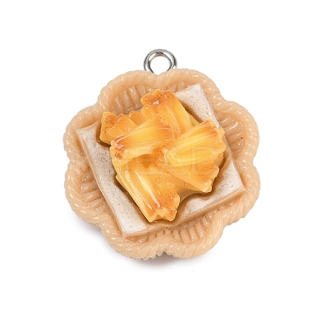 Opaque Resin Pendants RESI-S016-01H-1
