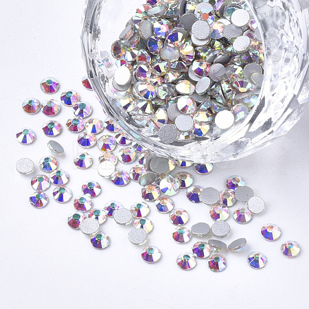 Glass Rhinestone Flat Back Cabochons RGLA-S002-10SS-15-1