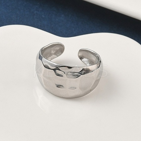 304 Stainless Steel Open Cuff Rings RJEW-A079-01J-P-1