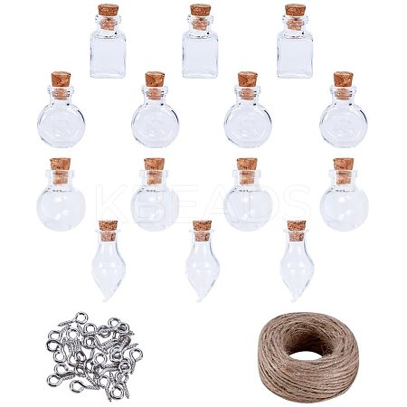 Glass Jar Glass Bottles AJEW-PH0015-06-1