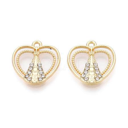 Alloy Rhinestone Pendants FIND-N008-29KCG-1
