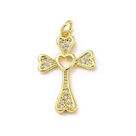 Brass with Cubic Zirconia Pendants FIND-Z023-08B-1